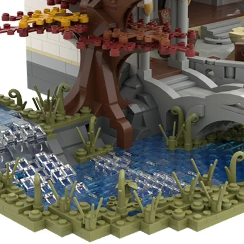 Ring King Modello Moc Mattoni da costruzione Consiglio di Elrond House Tecnologia Blocchi modulari Regali Giocattoli di Natale Set fai da te Assemblaggio
