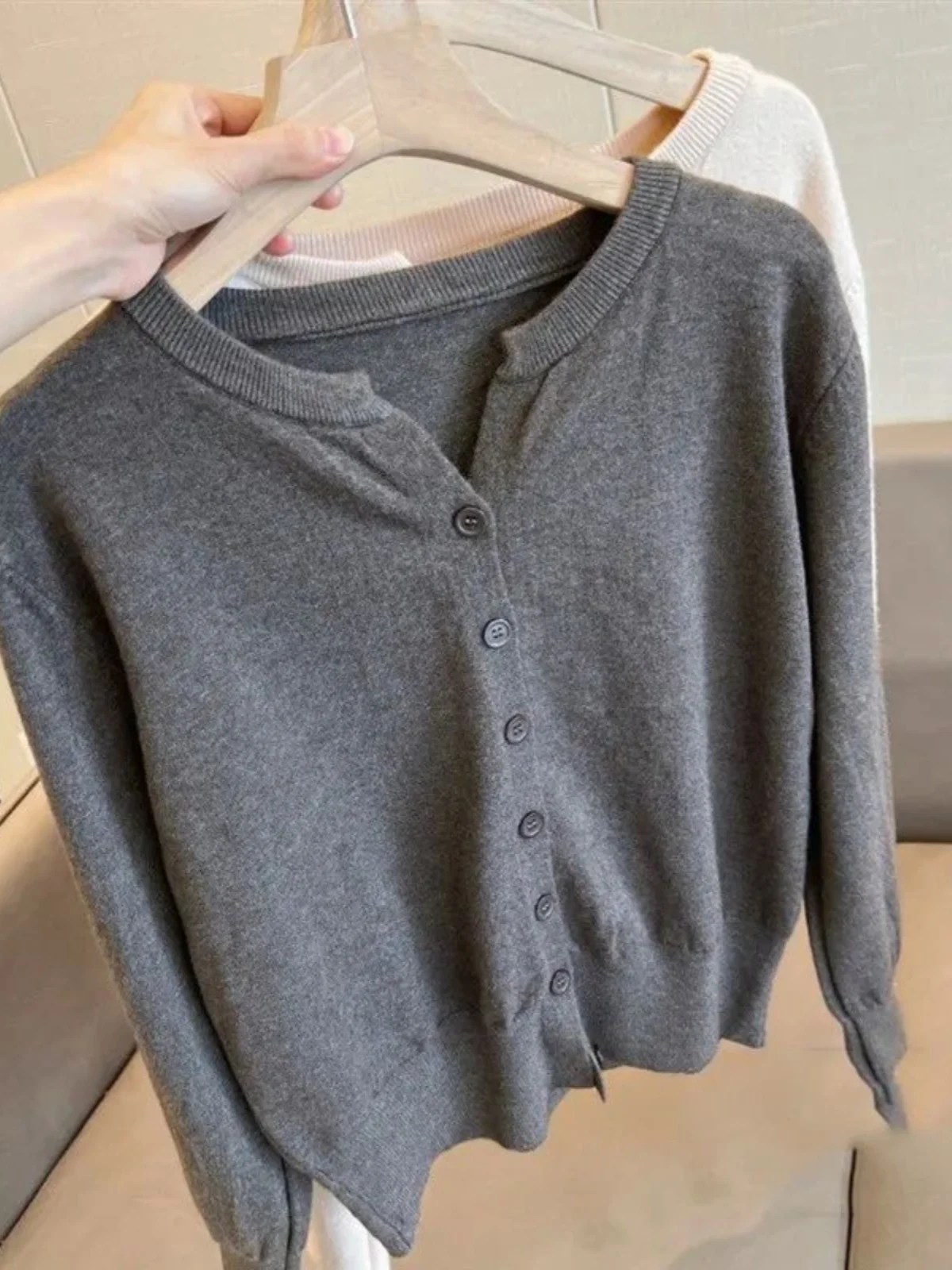 Pure Desire Cardigan lavorato a maglia da donna coreano Sle OpenFront Svel maglione Street Sle SlimFit PrimaveraAutunno Inverno