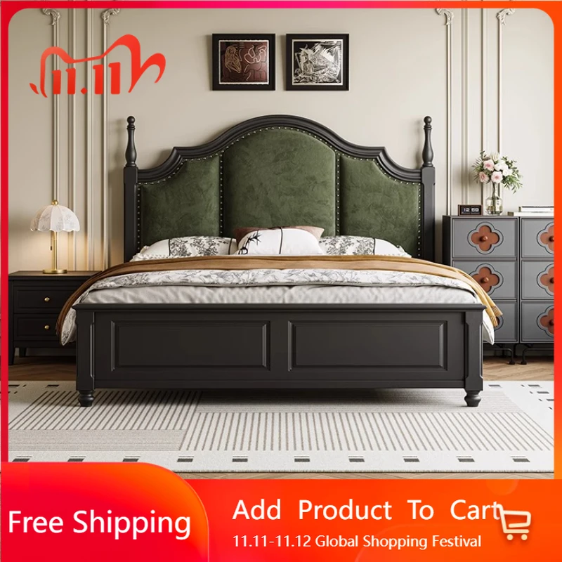 

European Double Bed Frame Design Princess Sleeping Modern Girls Storage Bed Sleeping Headboards Castle Muebles Lounge Furniture