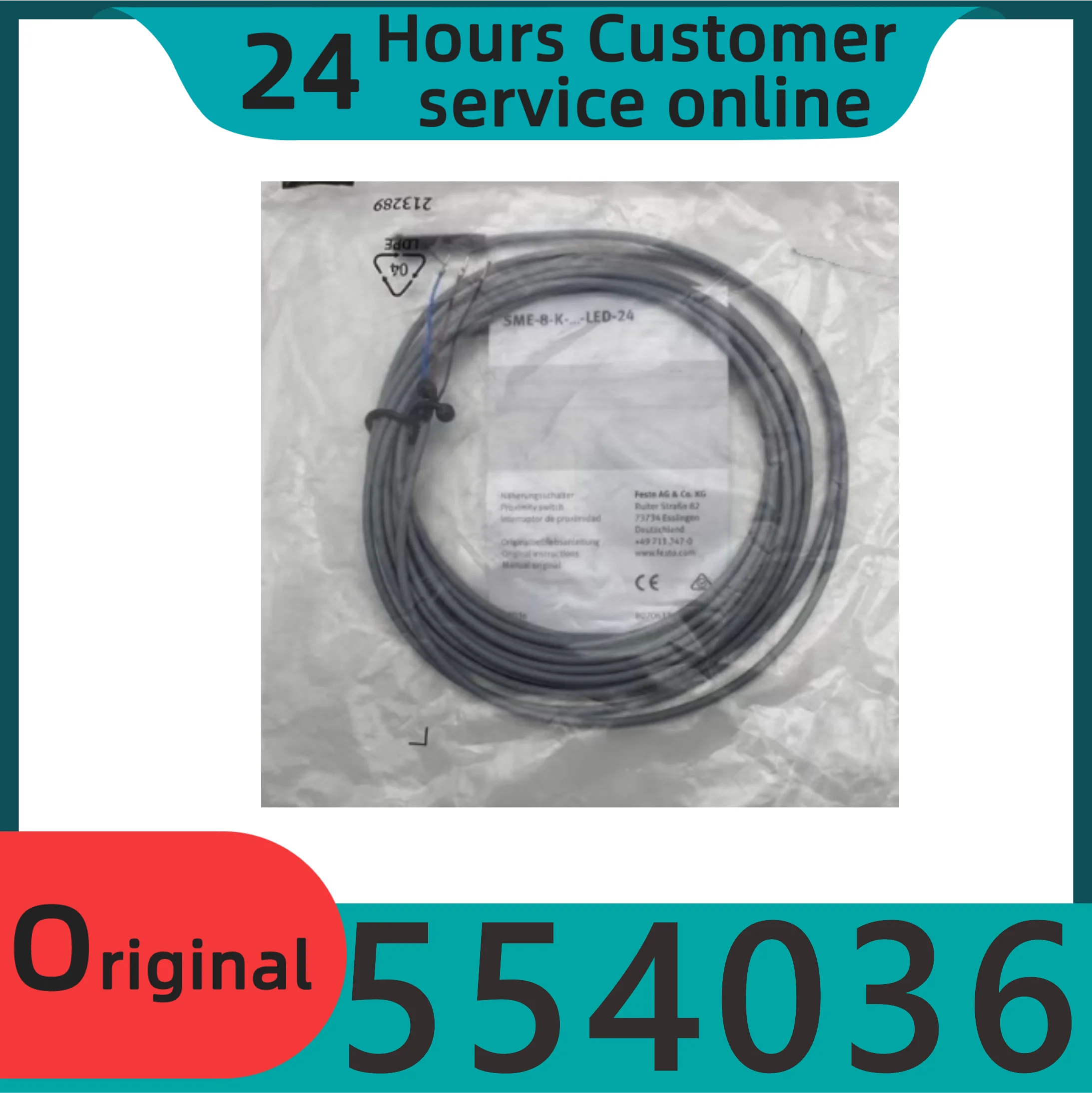 

New original sensor extension cable NEBU-M12G5-K-2.5-M8G4 554036