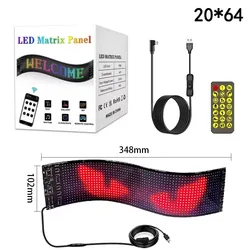 Multilingual LED Matrix Pixel Panel,Waterproof Scrolling Bright Advertising LED Signs,Flexible Car Sign Bluetooth App Control