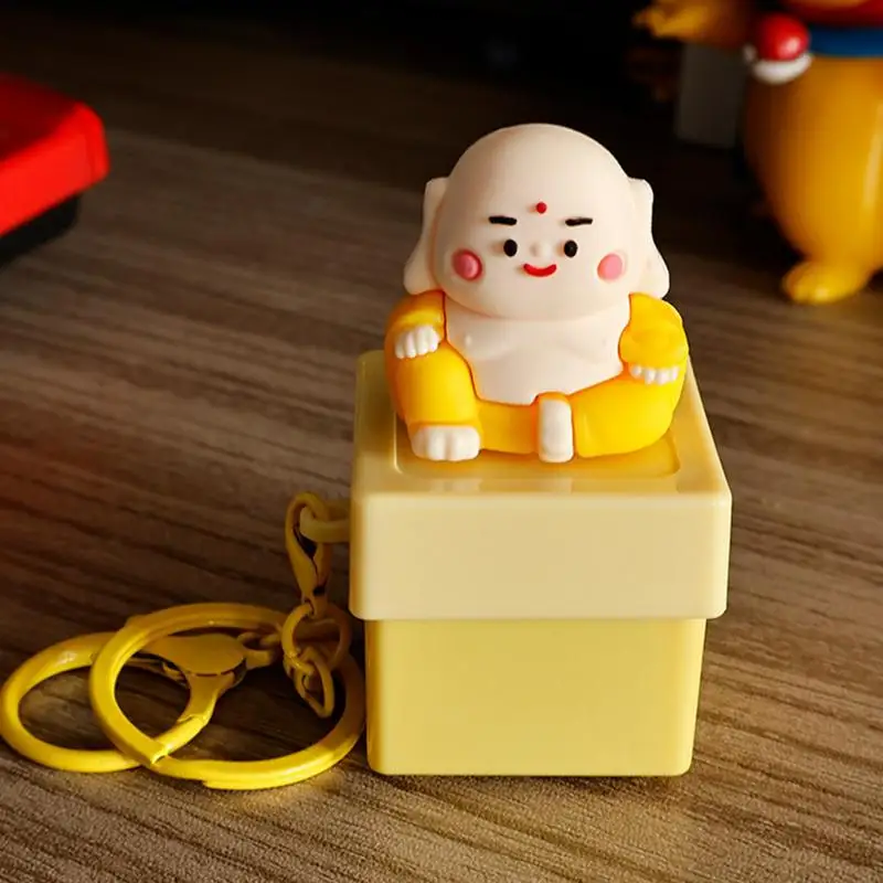 God of Wealth Tastatur-Zappel-Schlüsselanhänger mit Licht und Ton, Stressabbau, Geldbörsen-Charm, tragbarer Schlüsselanhänger-Anhänger für Kinder und Erwachsene