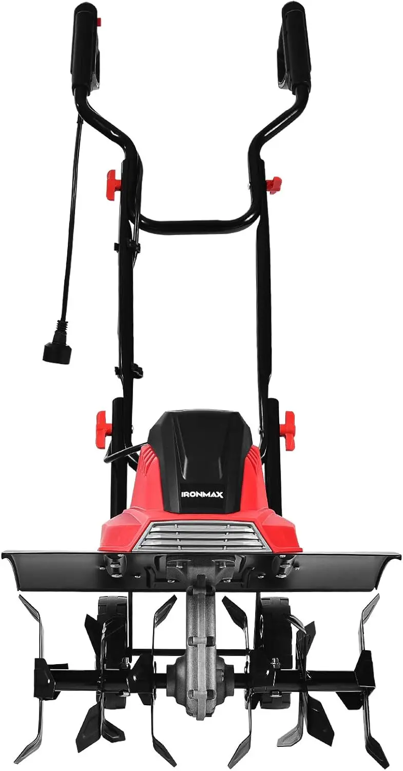 17-Inch 13.5 Amp Corded Electric Tiller and Cultivator, Powerful Tillers w/ 9-Inch Tilling Depth, 6 Tines, Rototillers To