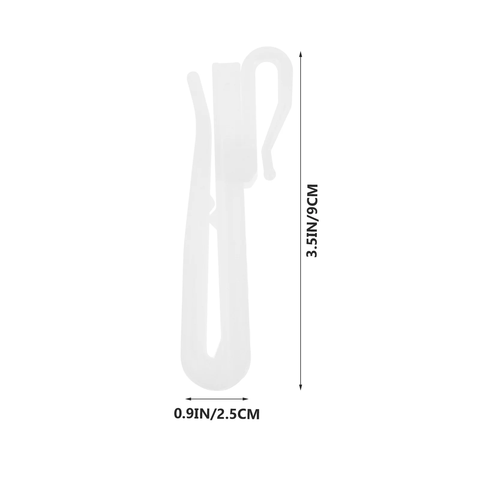

200Pcs Curtain Adjusting Hooks Plastic Easy Use Long-Lasting Universal Window Curtain Hanging Hooks Plastic Hook