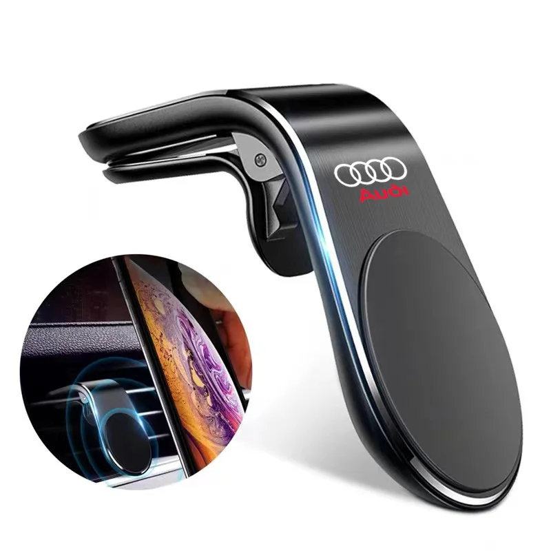 Magnetic Car Phone Holder in Car Phone Stand Clip Mount Car Accessories for Audi SLine RS Logo A3 A4 A5 A6 A7 A8 Q3 Q5 RS3 RS4