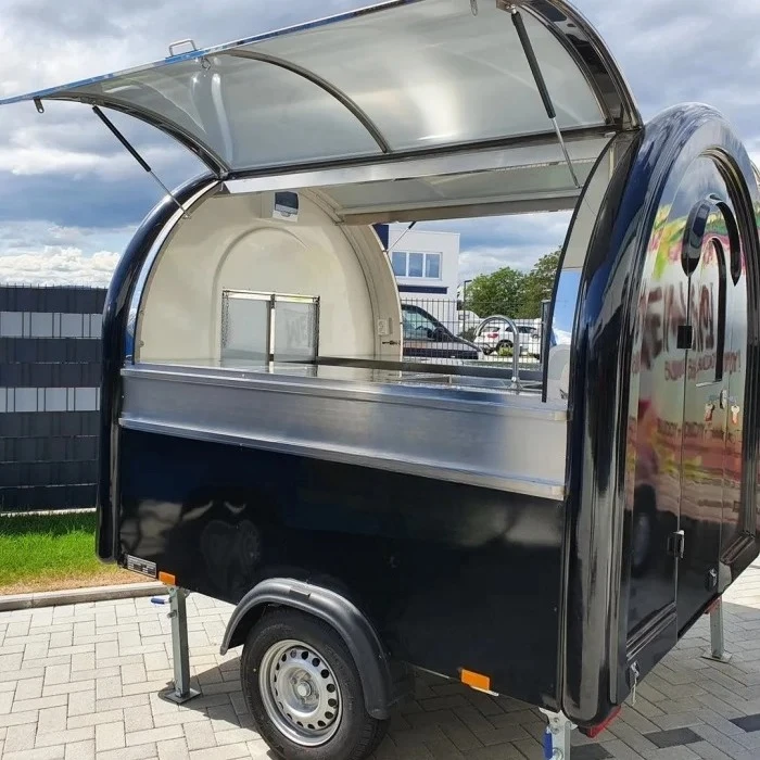 스테인리스 스틸 스낵 푸드 트레일러 카트 이동식 피자 판매 트럭 이동식 케이터링 트레일러 이동식 아이스크림 트럭