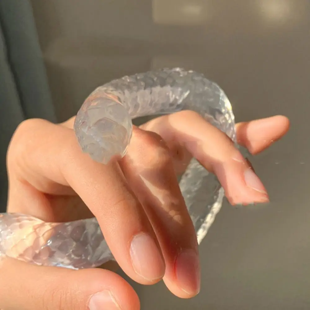 

Игрушка-змея ручной работы с медленным отскоком, липкая имитация, прозрачная игрушка-змея, Ins Kawaii, игрушка-щипцы в виде змеи