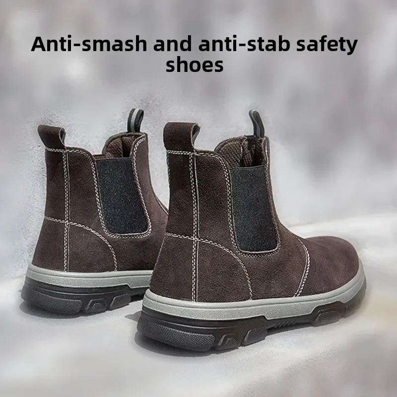 أحذية عمل خفيفة الوزن بمقدمة فولاذية قابلة للتنفس منسوجة ومريحة ومضادة للتحطيم ومضادة للثقب وحماية السلامة للعمل