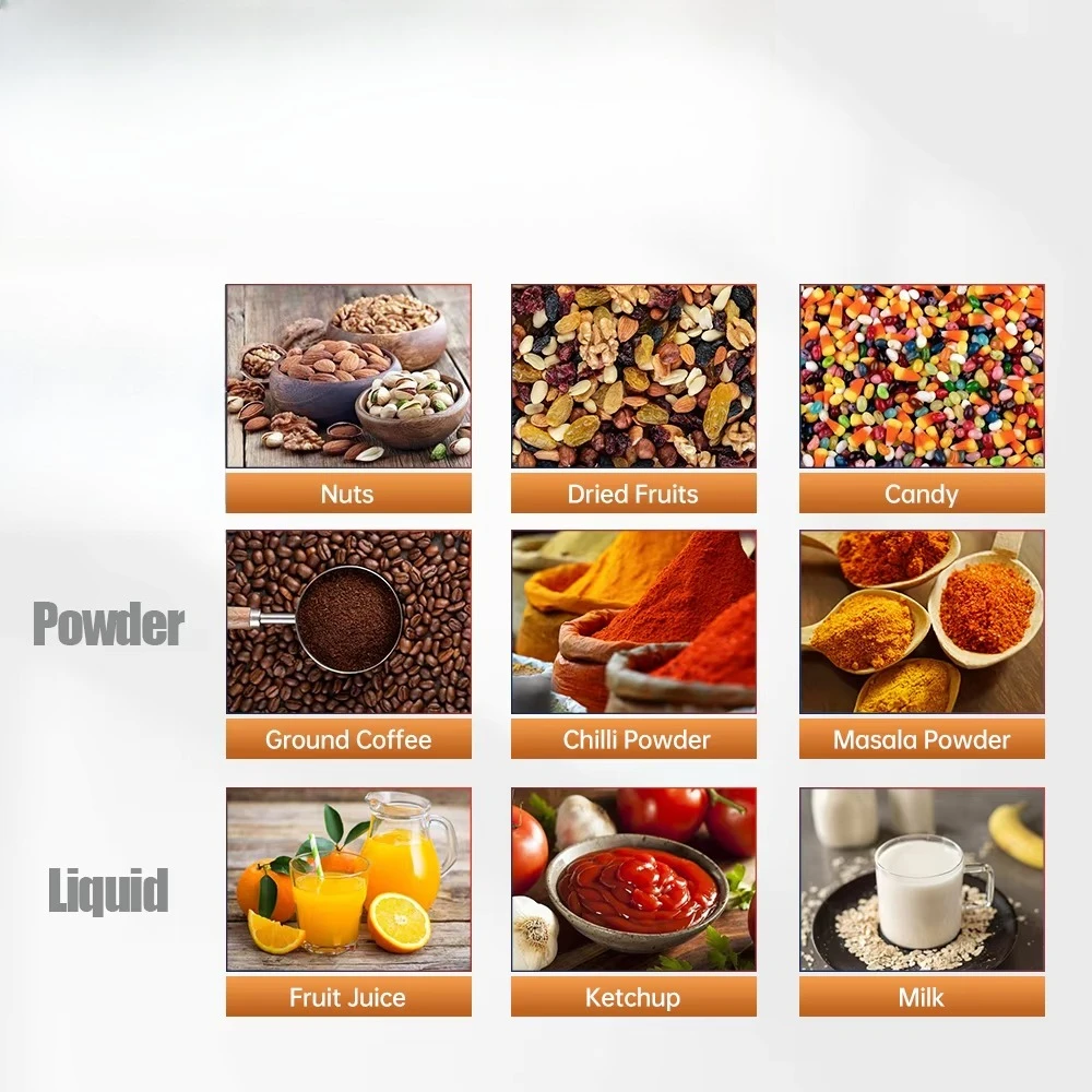 Multifunctional automatic weighing packaging pet food cat and dog snacks snacks biscuits, bag packaging machine