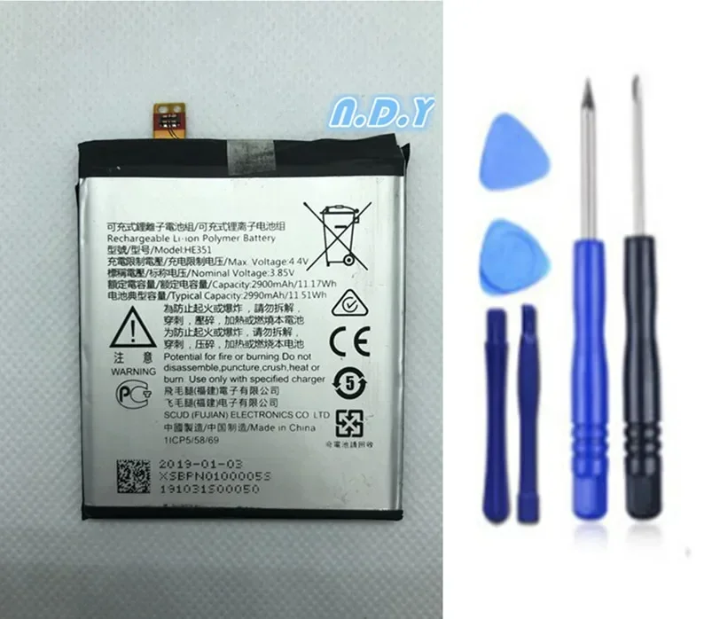 

Original HE351 2900mAh Battery For Nokia 3.1, TA-1049, TA-1057, TA-1063, TA-1070, TA-1074 Batteries +Free Tools