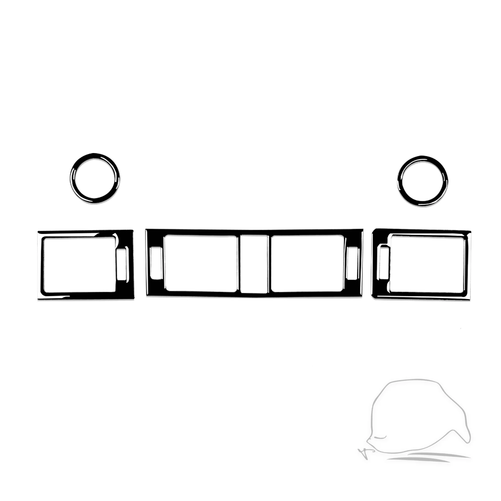 Dashboard Air Vent Outlet Decoration Trim Cover Piano Black Car Interior Accessories for Benz C-Class W204 2007 2008 2009 2010