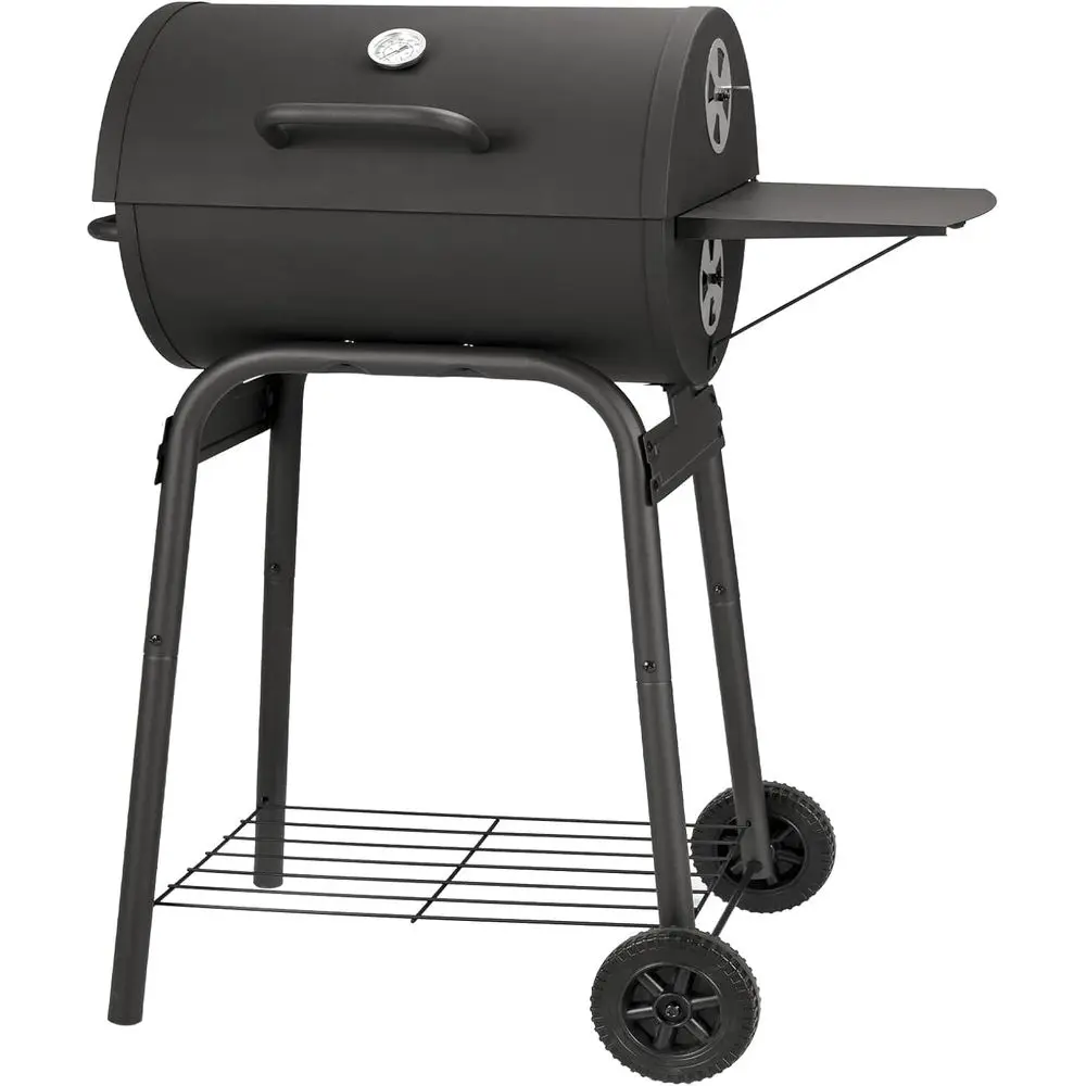 

Barrel Charcoal Grill, Large Charcoal Grills with Side Shel, Outdoor BBQ Grill,Perect or Backyard Camping, Patio Parties, and Pi