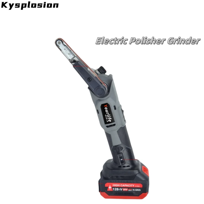 

KYS Cordless mini Belt Sander Electric Polisher Grinder for Metal Wood tools Fit Makita 18V battery Portable Sanding Machine