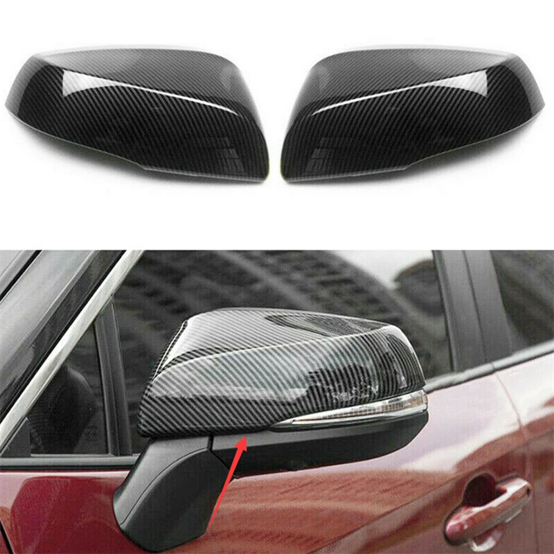 

2Pcs Door Rearview Mirror Cover Trim For Toyota Highlander 2020-2022 ABS High Quality Material New Brand Car Accessories