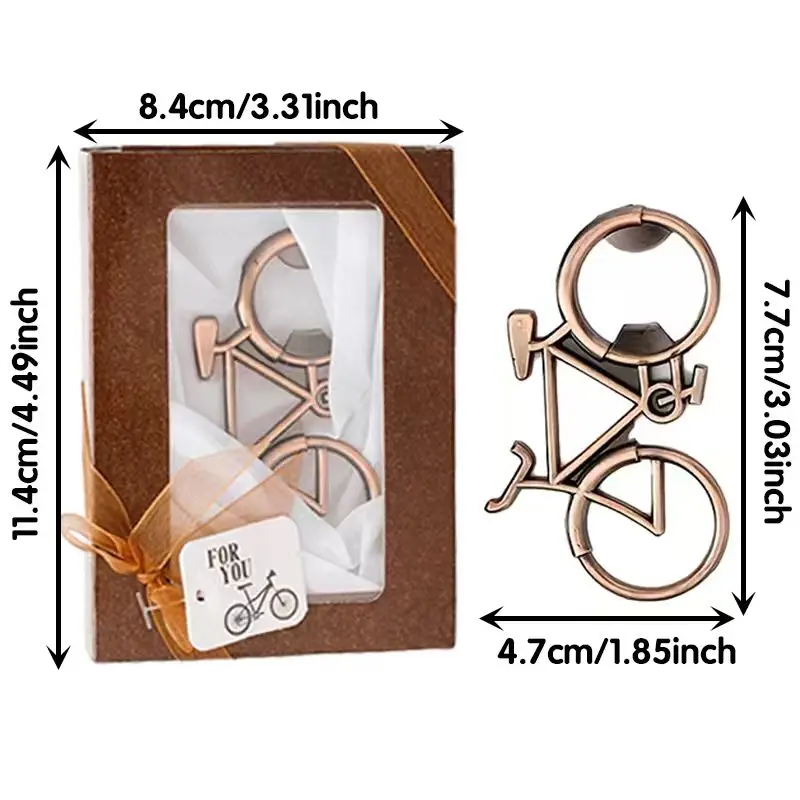 2PCS Bicycle Shaped Metal Beer Bottle Opener Wedding Gift for Guests Employee Anniversary Souvenir
