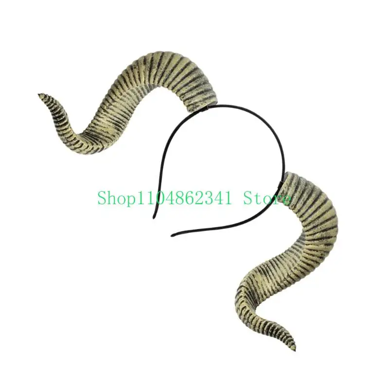 Afneembare geitenhoorn haarband hoofdaccessoire voor kostuum evenement toneelvoorstellingen carnaval feestbijeenkomst hoofdtooi