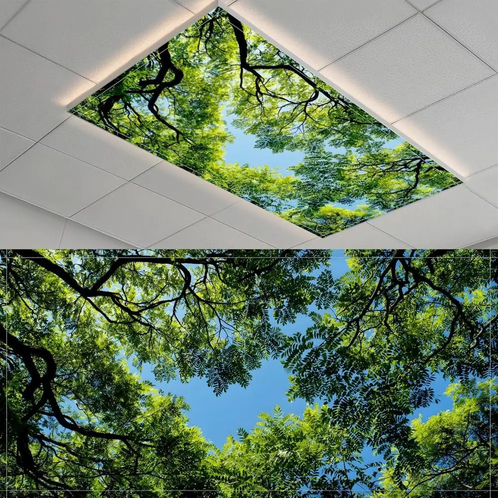 122*61cm Lampshade Anti-glare 14 Styles Magnetic Light Filters Forest with 10 Magnetic Buckles Fabric Lampshade Hospital