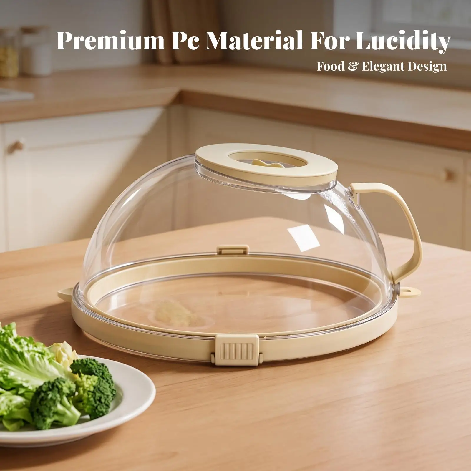 Clear Microwave Splatter Cover with Vent | Easy-Grip, Microwave spatter cover,