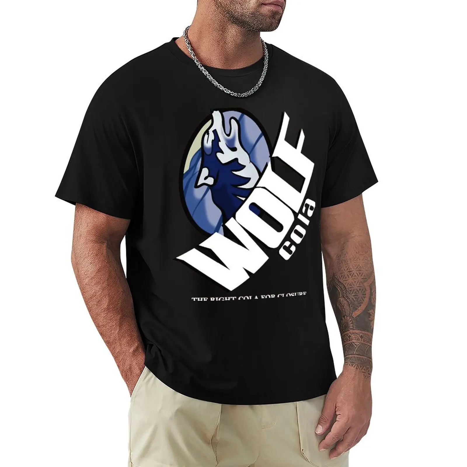 Wolf Cola - The Right Cola for Closure T-Shirt Novelty Graphic Tee Shirt