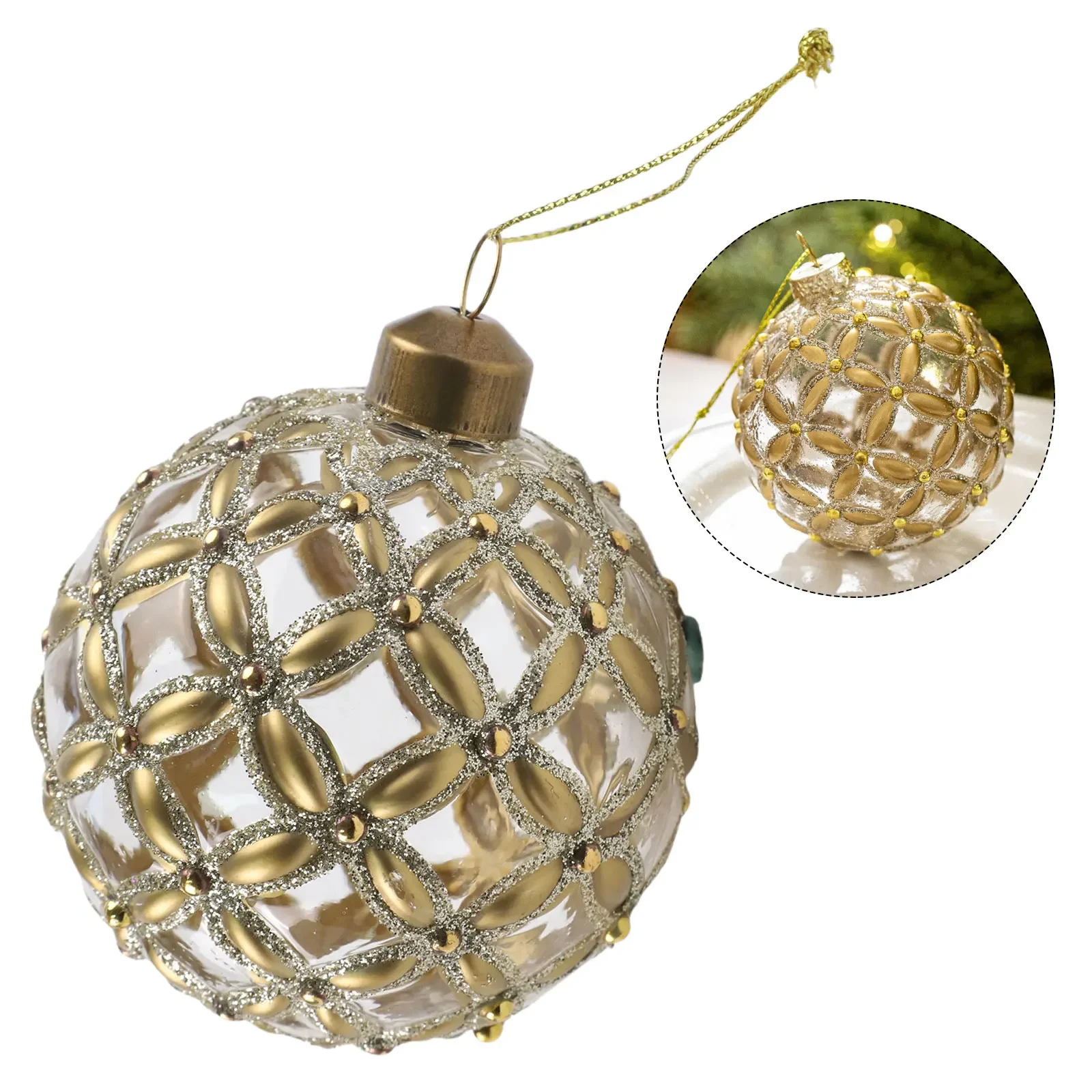 Christmas Tree Decoration Glass Christmas Balls Vibrant Color Display Year-round Use Multi Functional Decor Item