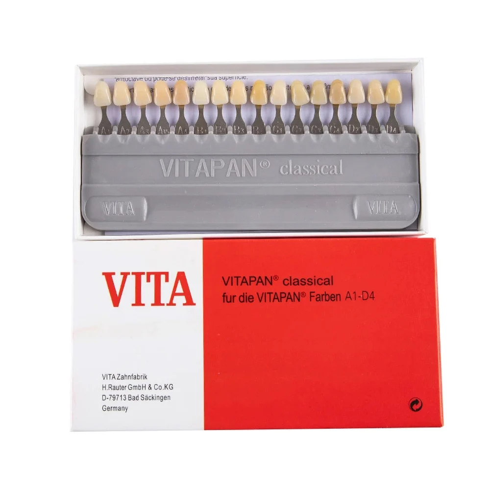 Dentes de equipamentos odontológicos Denspay Whiting Porcelana VITA Pan Classical 16 cores guia Vita modelo de dente