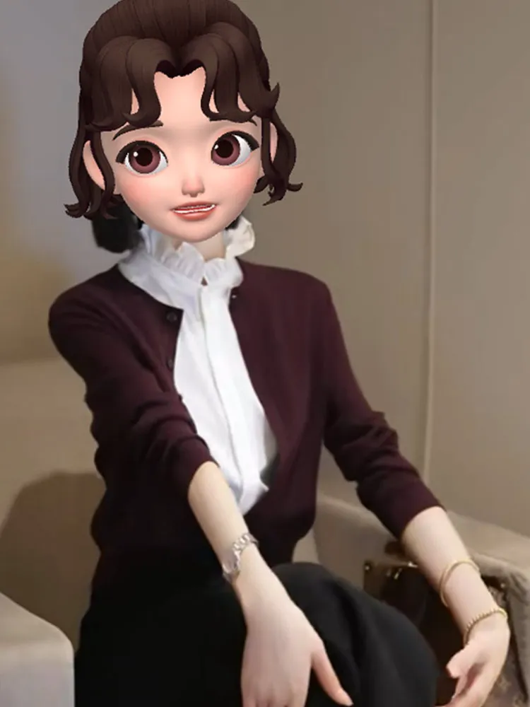 

Шерстяной вязаный кардиган Ele Color для похудения, женский длинный светящийся удобный свитер Lazy Sle