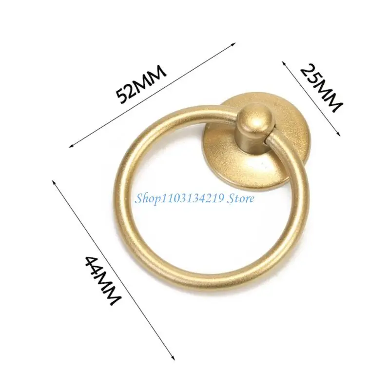 N5KC Antique Cupboard Handle Vintage Ring Pulls Creative Decorative Furniture Han