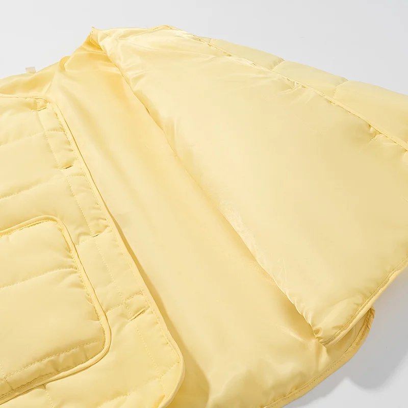 Damska kurtka/płaszcz na jesień i zimę z okrągłym dekoltem, zapinana na metalowe guziki, z długim rękawem, ozdobiona kieszeniami, odzież codzienna, nowość 2025