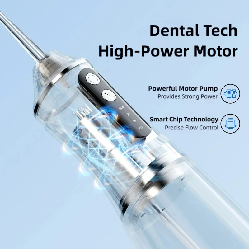 TINSOL Electric Oral Irrigator with 3 Cleaning Modes, Type-C Charging, Waterproof IP7, Dental Water Flosser Oral Cleaner
