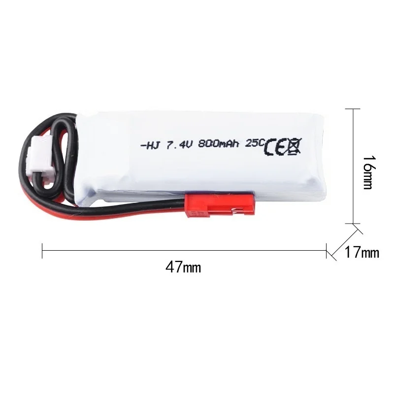 1-5PCS 2S 7.4V 800mAh Lipo Battery For WLtoys K979 K969 K989 K999 P929 Remote Control Car Parts For Mini-q 1/28 RC Cars Battery