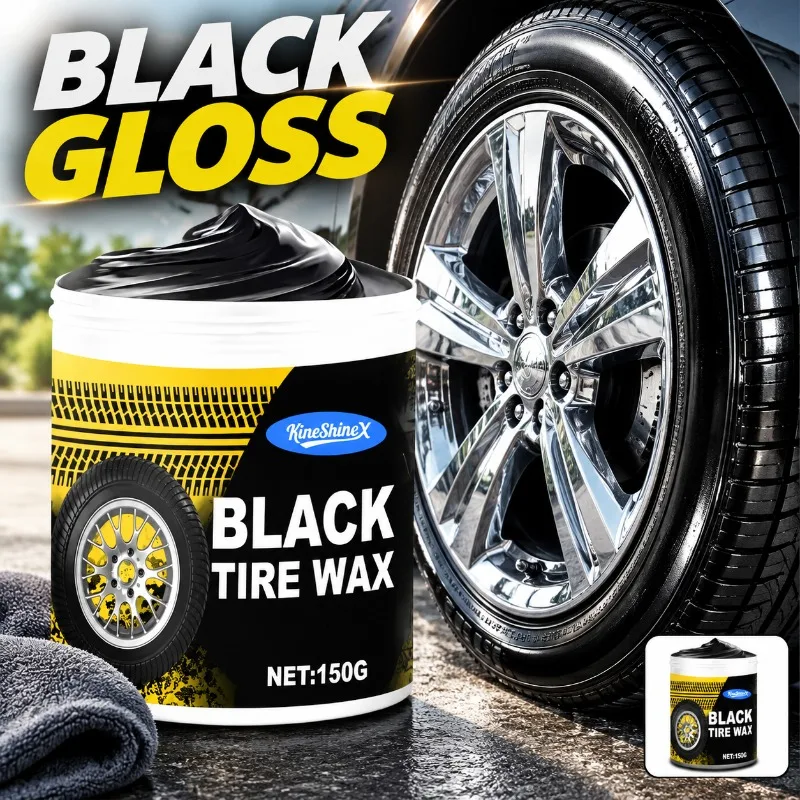 Premium Tyre Black Restoring Cream Offer Permanent Gloss Maintain Steady Guard Renew Faded Automobile Wheel Rubber Parts