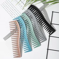 Peine de peluquería de dientes anchos, cepillo de pelo de resina, peine de dientes anchos grandes, herramientas de corte de pelo, peines de peluquero, accesorios de estilismo de moda