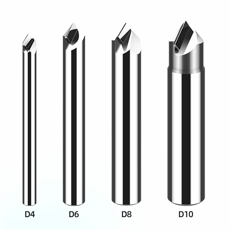 PCD Diamond Milling Cutter Carbon Fiber Fiberglass Bakelite Machining Tool Material CNC Carbide Engraving Bits 6mm 8mm End Mill