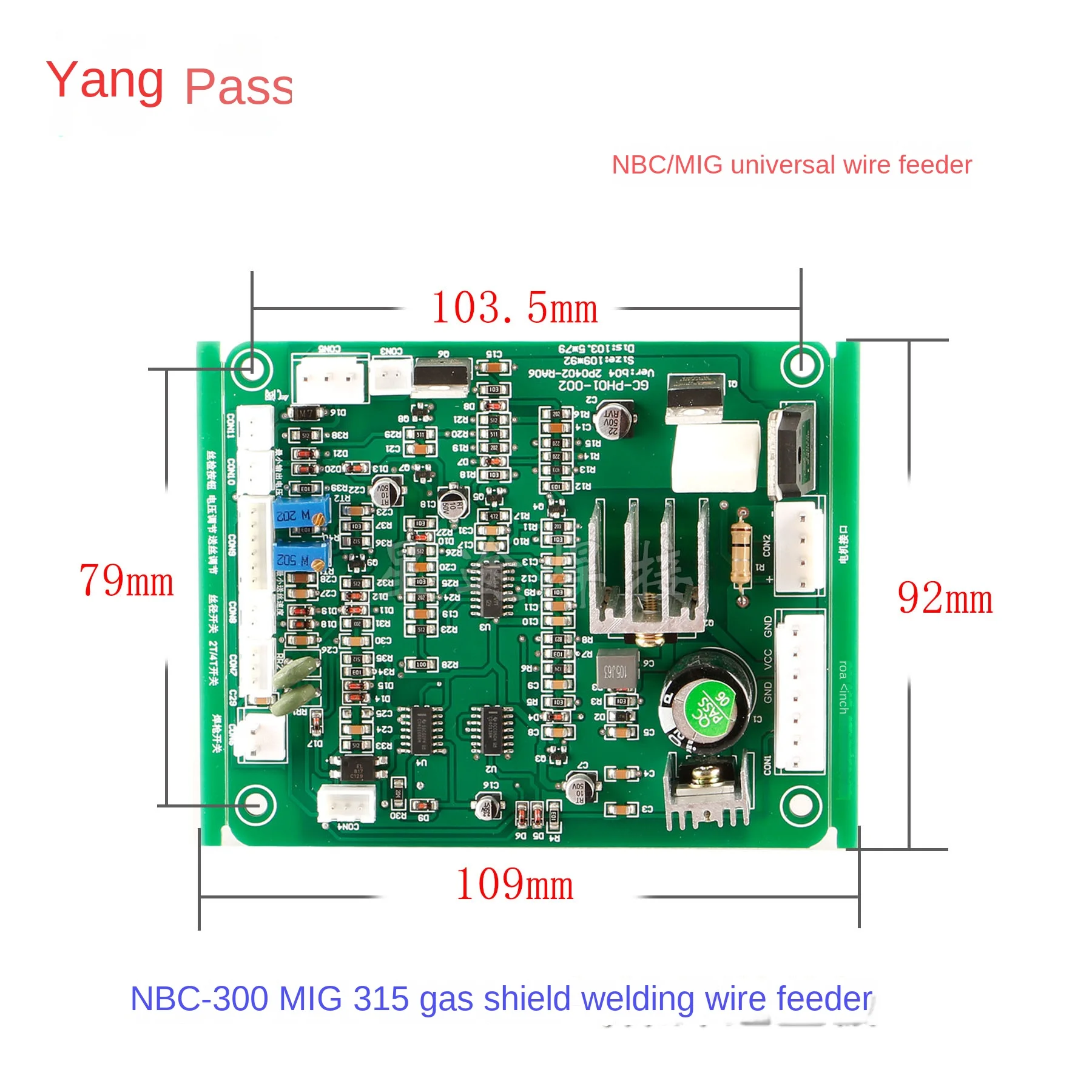 

Ruiling Nbc250/Mig315 Gas Shielded Welding Control Panel Wire Feeding Board Gas Shield Welder Accessories Circuit Board