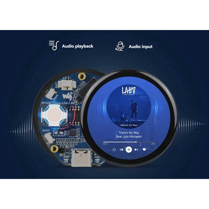 For 2 RP2350B 1.46 Inch LCD Touchscreen 412x412 Resolution 65K Colors QMI8658 HMI LVGL B