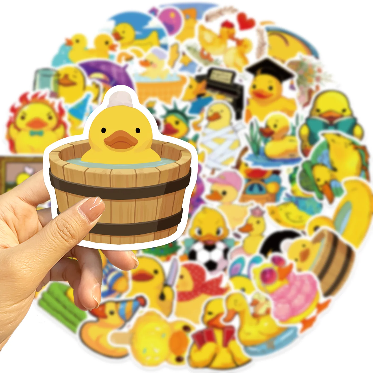 50 قطعة جديد INS ليتل بطة صفراء ملصق الكرتون الإبداعية أنيمي الكمبيوتر مكتب الأمتعة سيارة الديكور مقاوم للماء #5