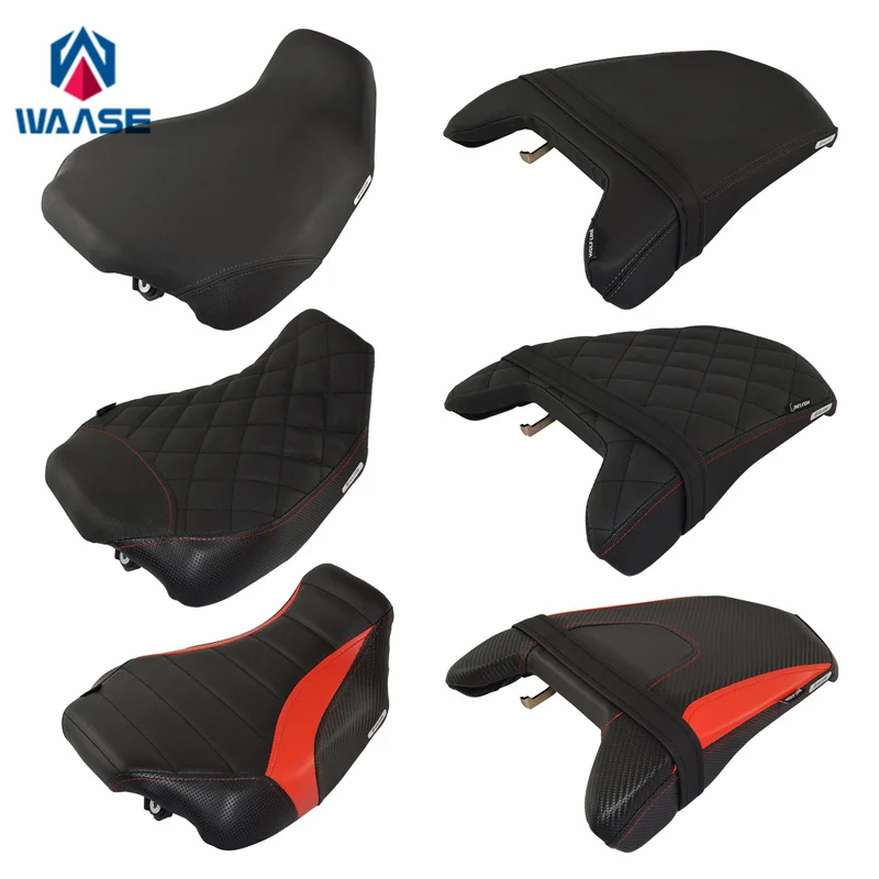 

waase Front Rider Rear Passenger Solo Seat Cowl Cushion Pad Synthetic Leather For Honda CB650R CBR650R 2019 2020 2021 2022