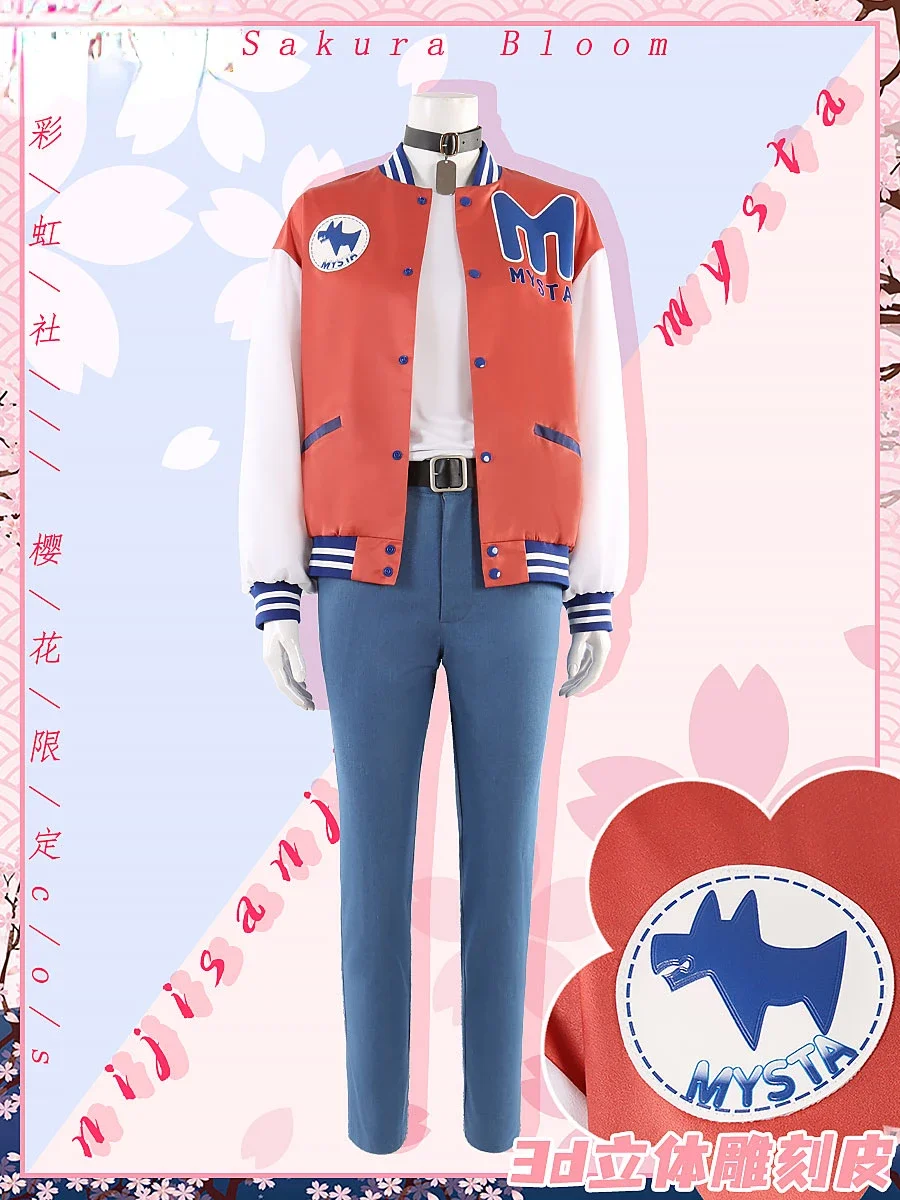 [Customized] Vtuber Nijisanji Luxiem Mysta Cosplay Costume Halloween Sakura Bloom Outfit Role Play Party Suit Women Men