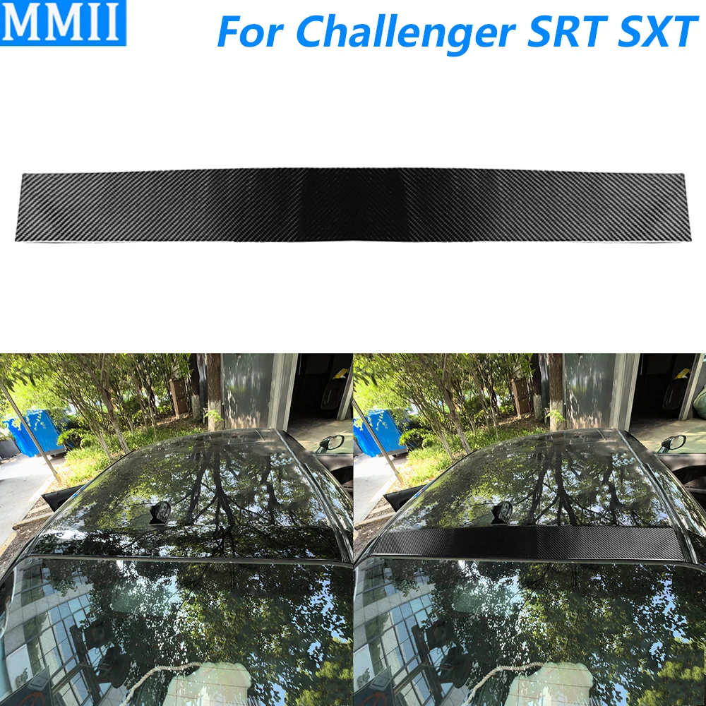 

Для Dodge Challenger SRT SXT 2015-2025 из углеродного волокна, внешняя задняя крыша, декоративная крышка, автомобильные аксессуары, декоративная наклейка