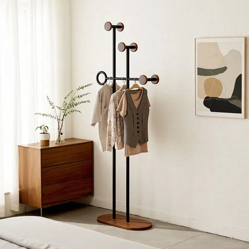 Modern Wooden Coat Racks Minimalist Organizer Clothes Wardrobes Standing Coat Racks Corner Shelf Dress Perchero Salon Furniture