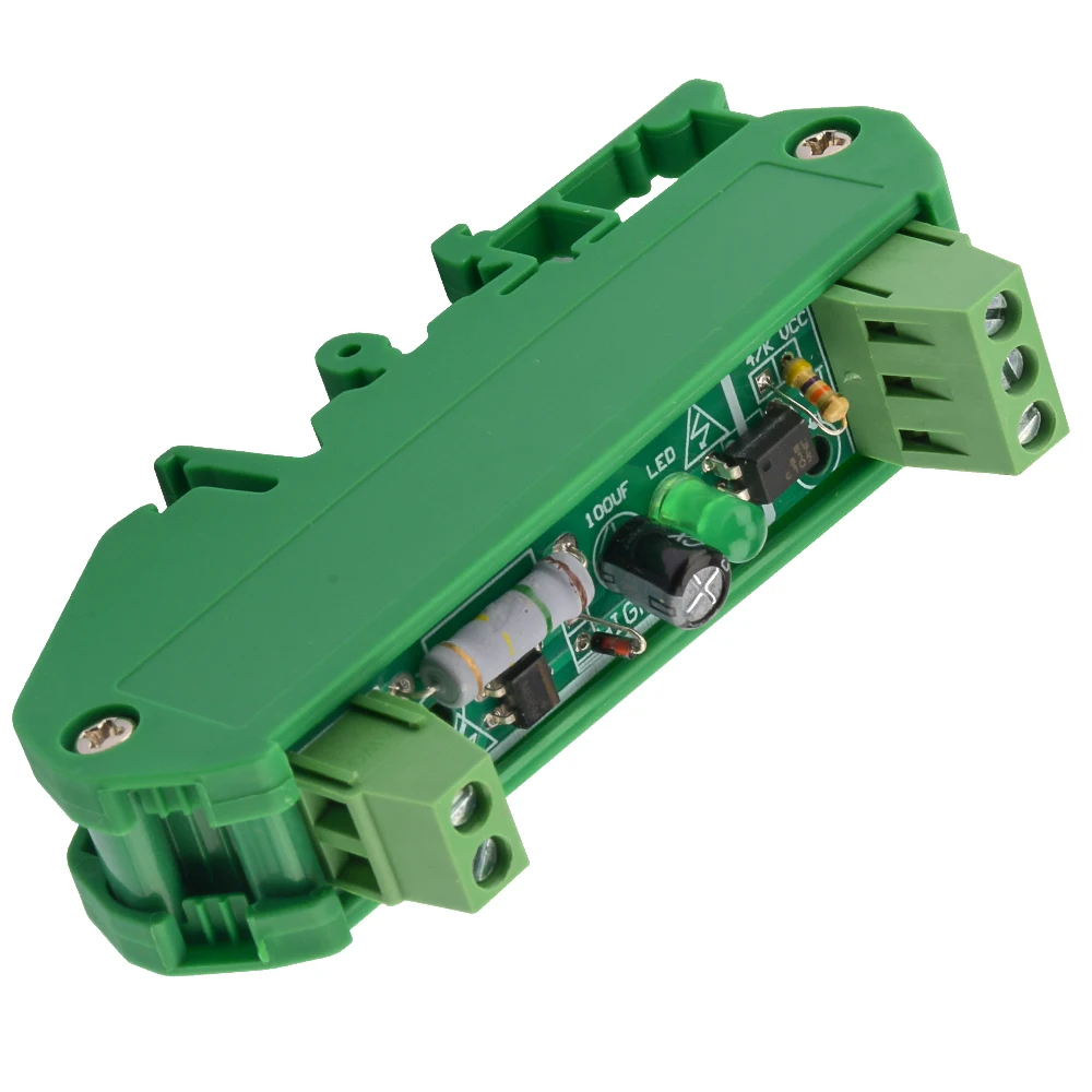 وحدة Optocoupler أحادية القناة 220 فولت معزولة PLC وحدة كشف Optocoupler مع تركيب السكك الحديدية DIN