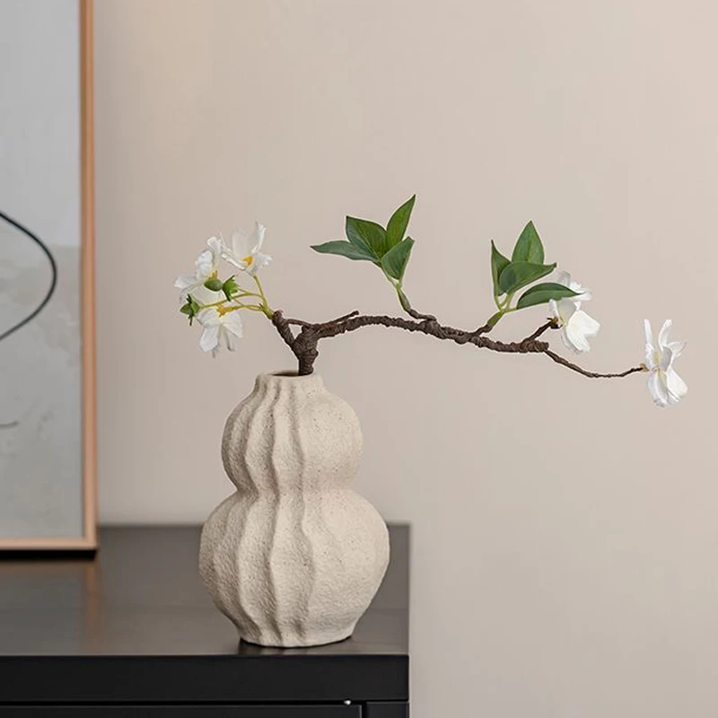 Northern Europe Highend Ceramic Creative Irregular Shape Vase Living Room Bedroom Dining Table Decoration Flower Arrangement 1Pc