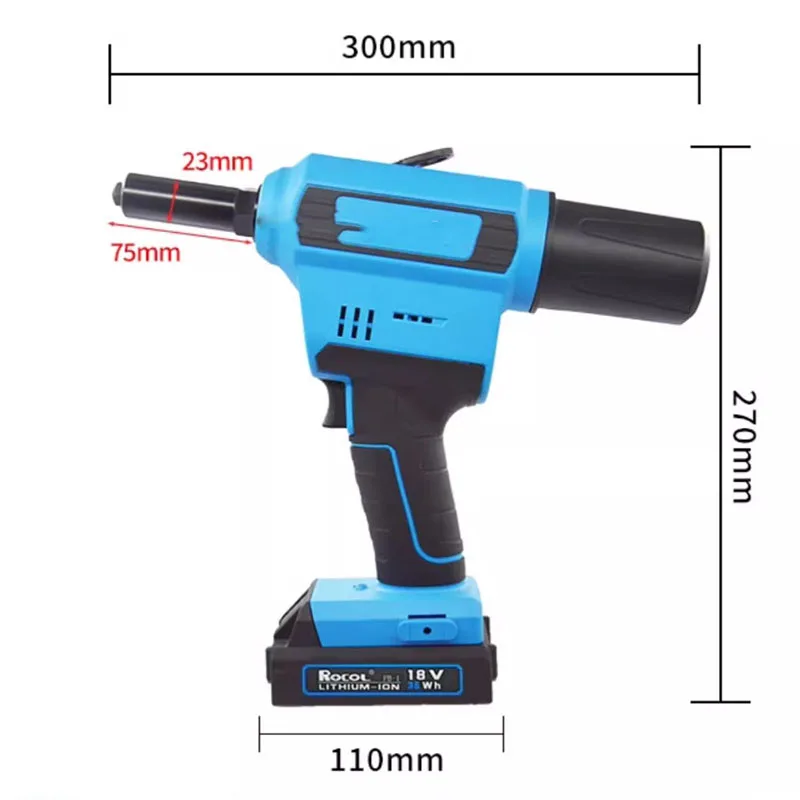 RL520 Electric Rivet Nut Gun 2.0Ah Automatic Nut Puller Brushless Self Lock Rivet Tool