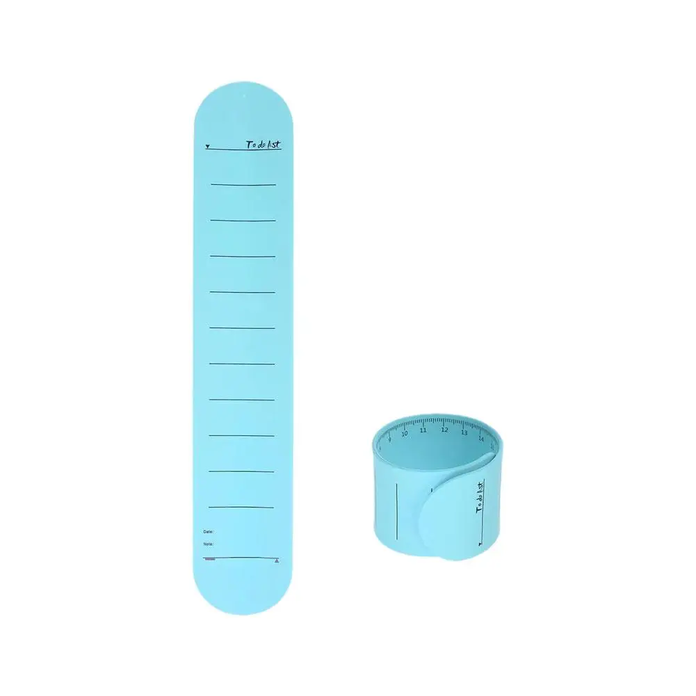 Flexible Bracelet Ruler Soft Silica Gel Memo Bracelet School Measuring Office Stationery Erasable Precision Supplies Tool E5H1