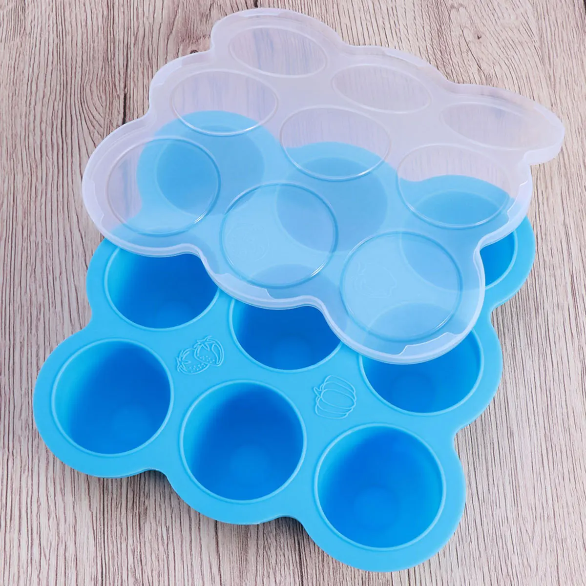 

9 Grid Baby Food Storage Container Set Silicone Freezer Tray for Infant Meals Airtight Watertight Portable Crisper