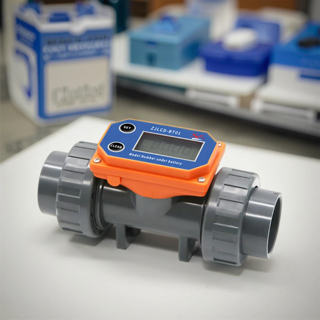dijiang-dn25-pvc-turbine-flow-meter-20-280-lpm-flow-rate-32mm-inner-diameter-with-lcd-display-water-cumulative-flow-counter