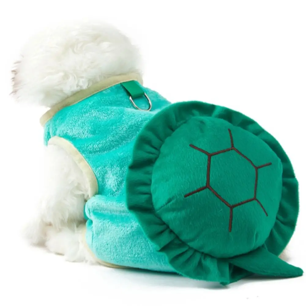 Puppy Vest Turtle Shaped Dog Cosplay Costume Funny Cute Cat Clothing Soft Comfortable Pet Clothes Dress Up Supplies