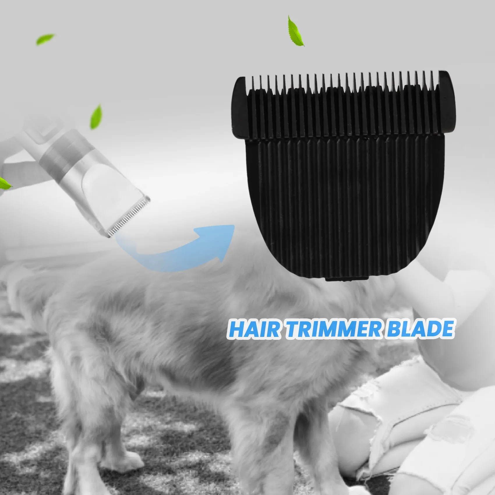 Haute Qualité Noir En Céramique Titane Couteau Pet Chien Tondeuse Lame Tondeuse Tête pour crevettes P3 P6 P9 l's ZP-295 ZP-293 4