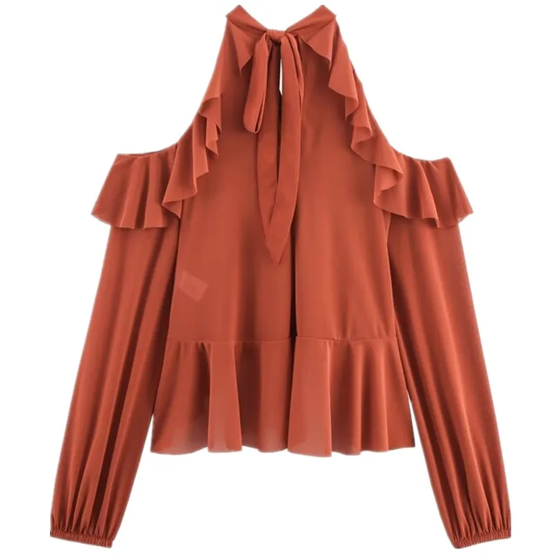 Faion Ne – haut en dentelle pour femmes, Design suspendu, décoration superposée, irt, coupe ample, autre matériau, 00%, nouvelle collection automne 2025