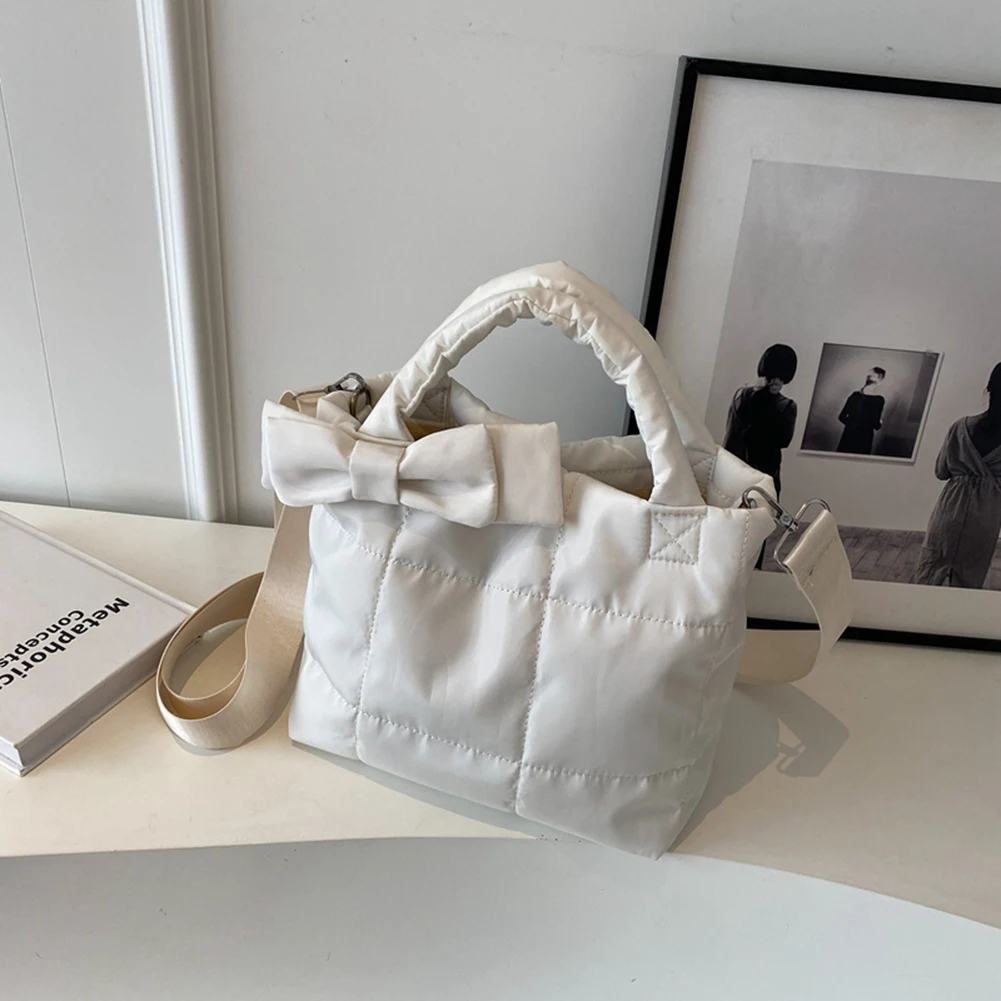 

Women Quilted Puffer Tote Bag Versatile Down Cotton Hobo Bag All-Match Satchel Handbag Puffy Crossbody Bag Shopping Bag